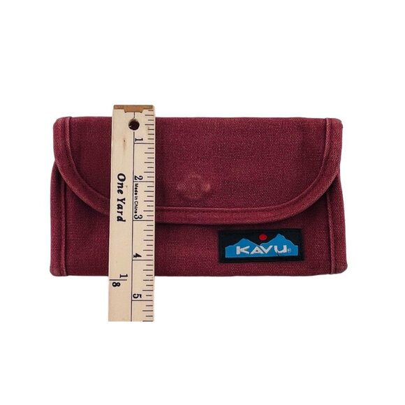 Kavu Maroon Wallet With Multiple Compartments & Snap Closure Canvas - Picture 4 of 5
